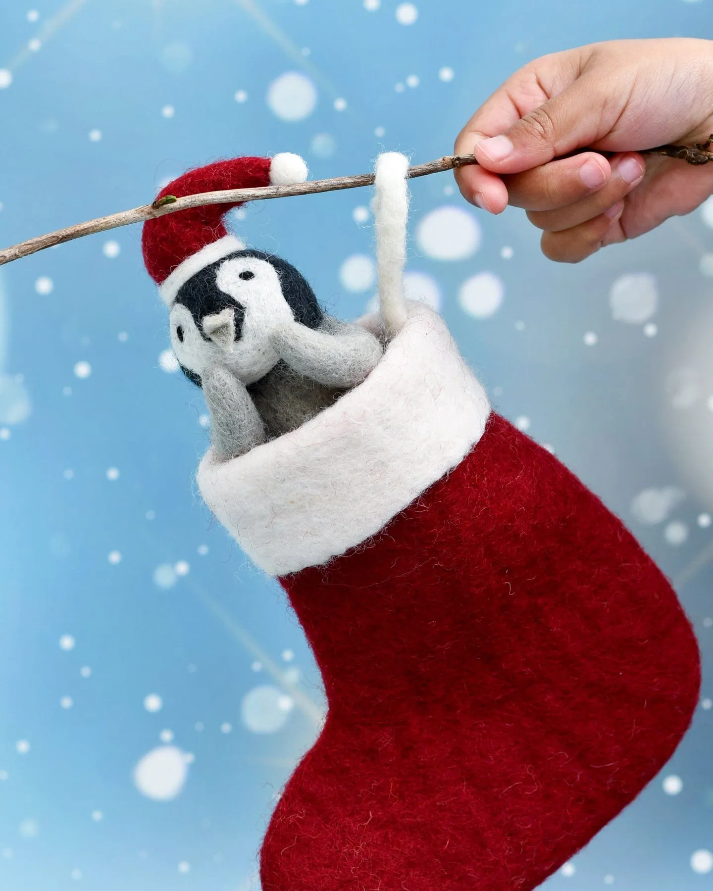 Felt Penguin in Stocking Toy