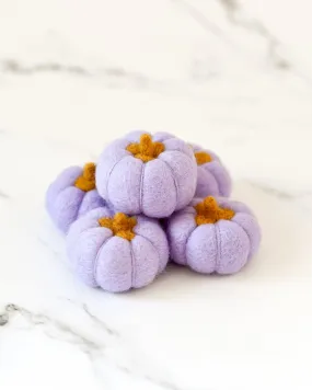 Felt Pumpkins (Lilac Coloured) - 5 Pumpkins