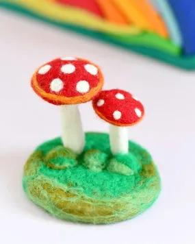 Felt Red Mushrooms Toadstools