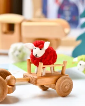 Felt Red Sheep Toy