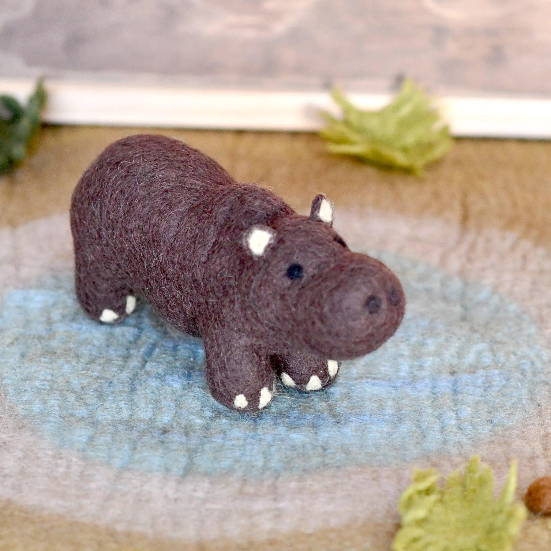 Felt Safari Hippo Toy