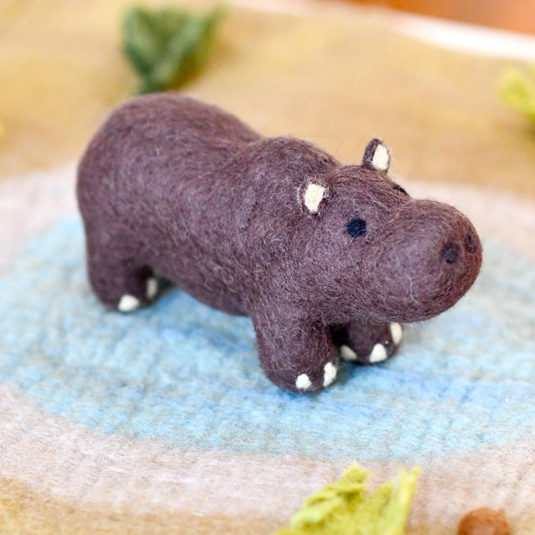 Felt Safari Hippo Toy