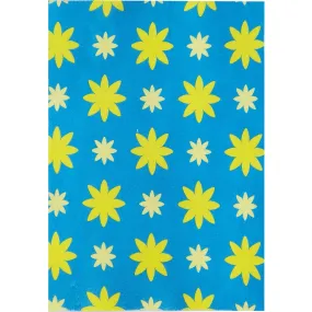 Felt Sheet Flower Print Flower Print Blue 09 x 12in