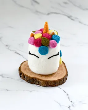 Felt Unicorn Cake in Bright Colours