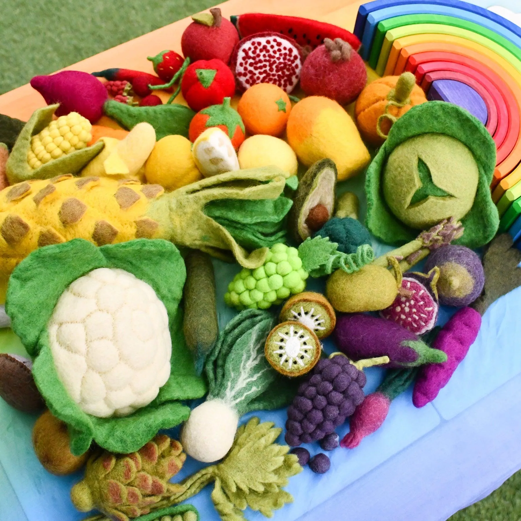 Felt Vegetables and Fruits Set B (Set of 11 pieces)