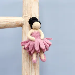 Felt Waldorf Pocket Doll - Blush Pink Dress