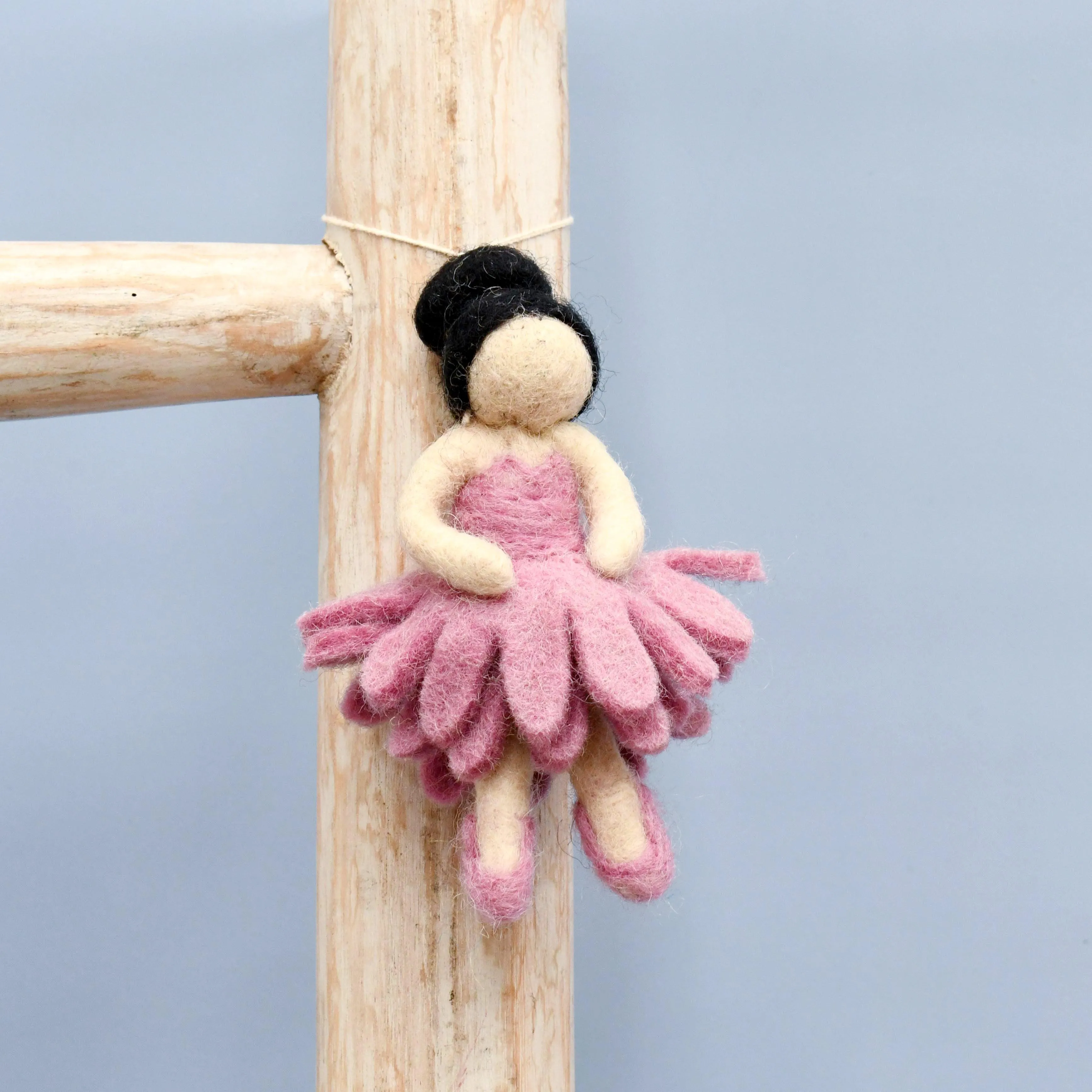 Felt Waldorf Pocket Doll - Blush Pink Dress