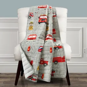 Fire Truck Reversible Throw