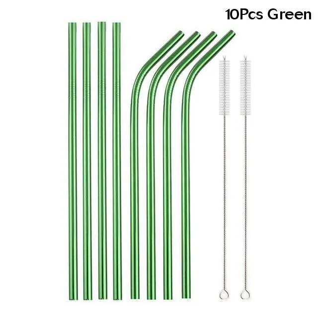 Food Grade 304 Stainless Steel Color Metal Straws