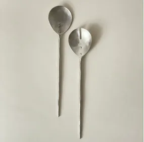 Forged Pewter Salad Servers