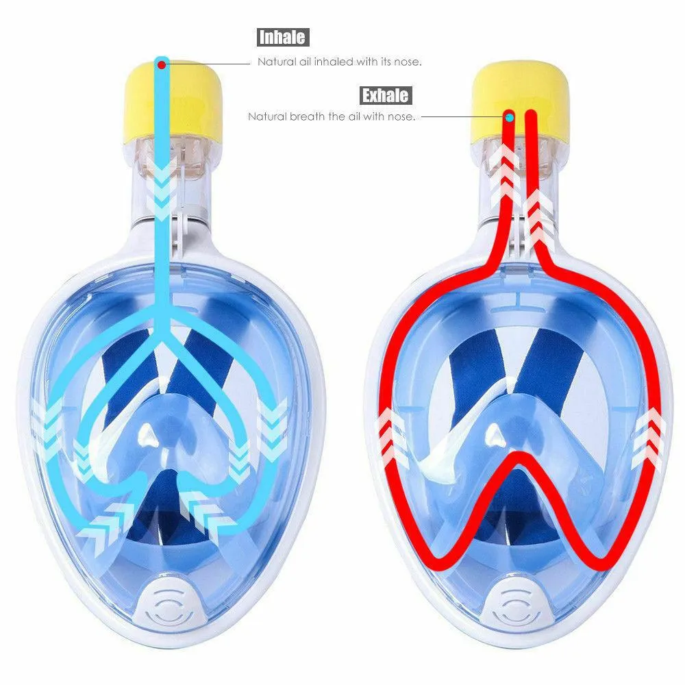 Full Face Diving Seaview Snorkel Snorkeling Mask Swimming Goggles for GoPro AU