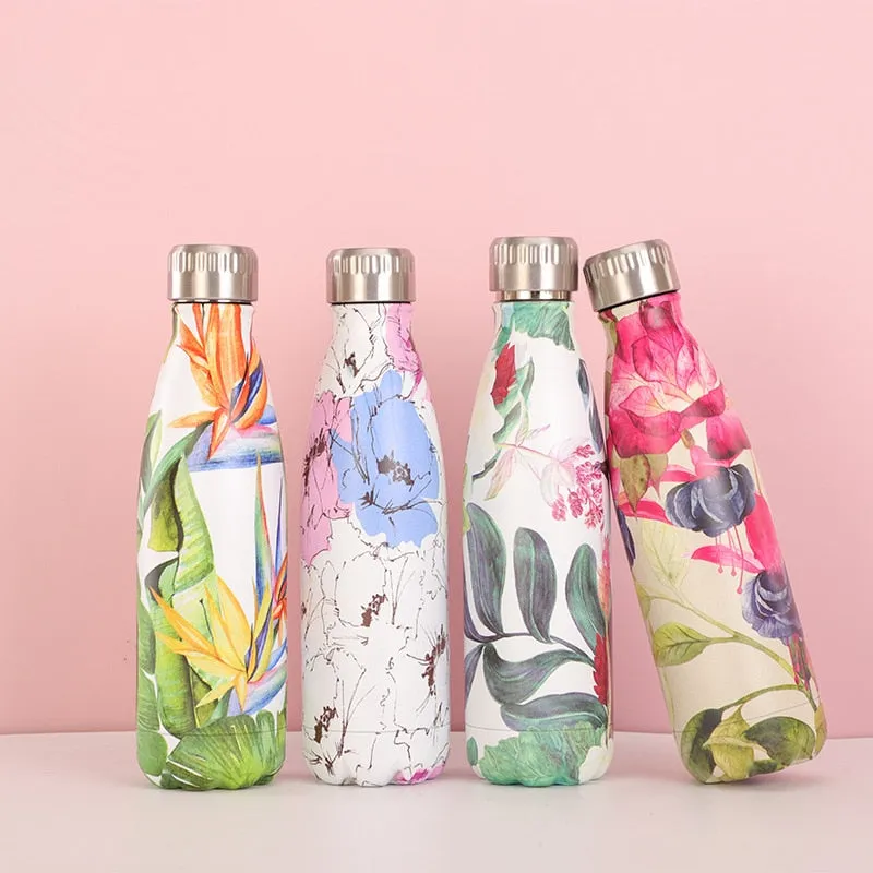 Funki Buys | Water Bottles | Floral Thermal Water Bottles 17oz