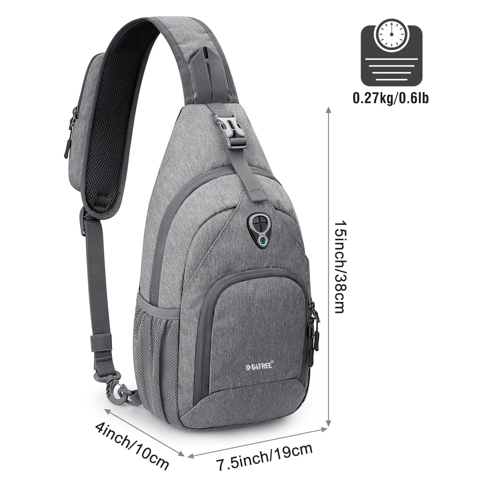 G4Free RFID Sling Bag for Hiking Outdoor