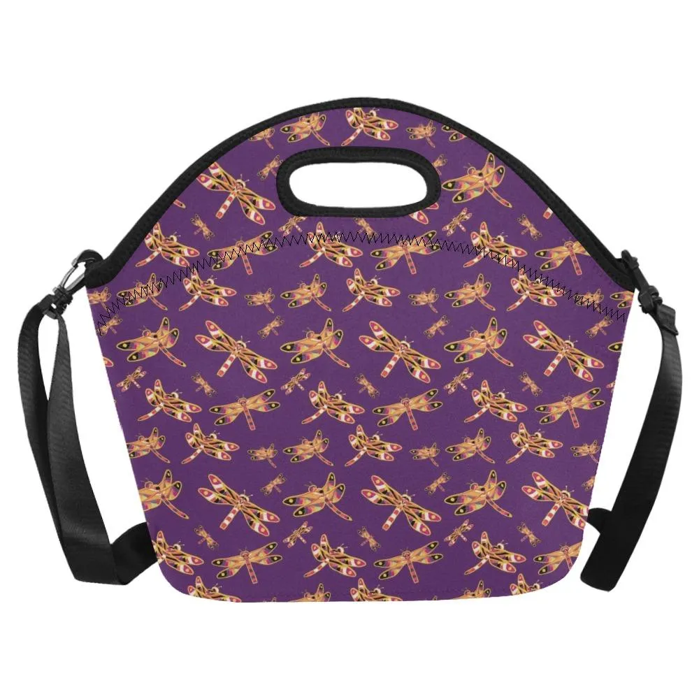 Gathering Yellow Purple Neoprene Lunch Bag/Large