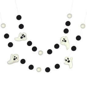 Ghost Halloween Garland- Black & White