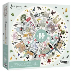 Gibsons London Buildings 500 Piece Circular Puzzle - Josie Shenoy