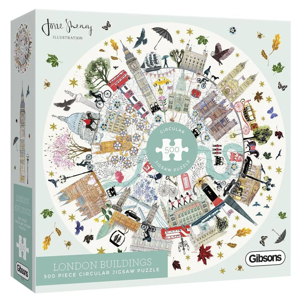 Gibsons London Buildings 500 Piece Circular Puzzle - Josie Shenoy