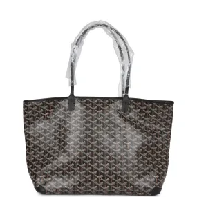 Goyard Goyardine Black Artois MM Tote Bag Silver Hardware