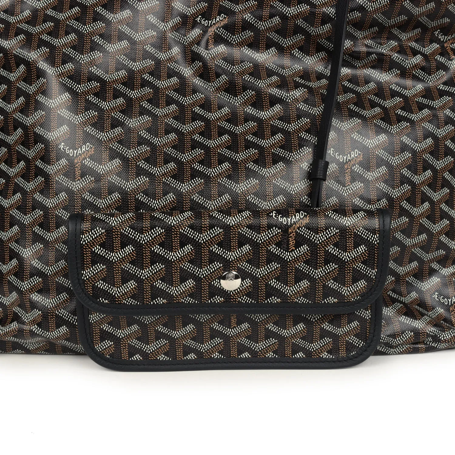 Goyard Goyardine Black Boheme Hobo Bag Palladium Hardware