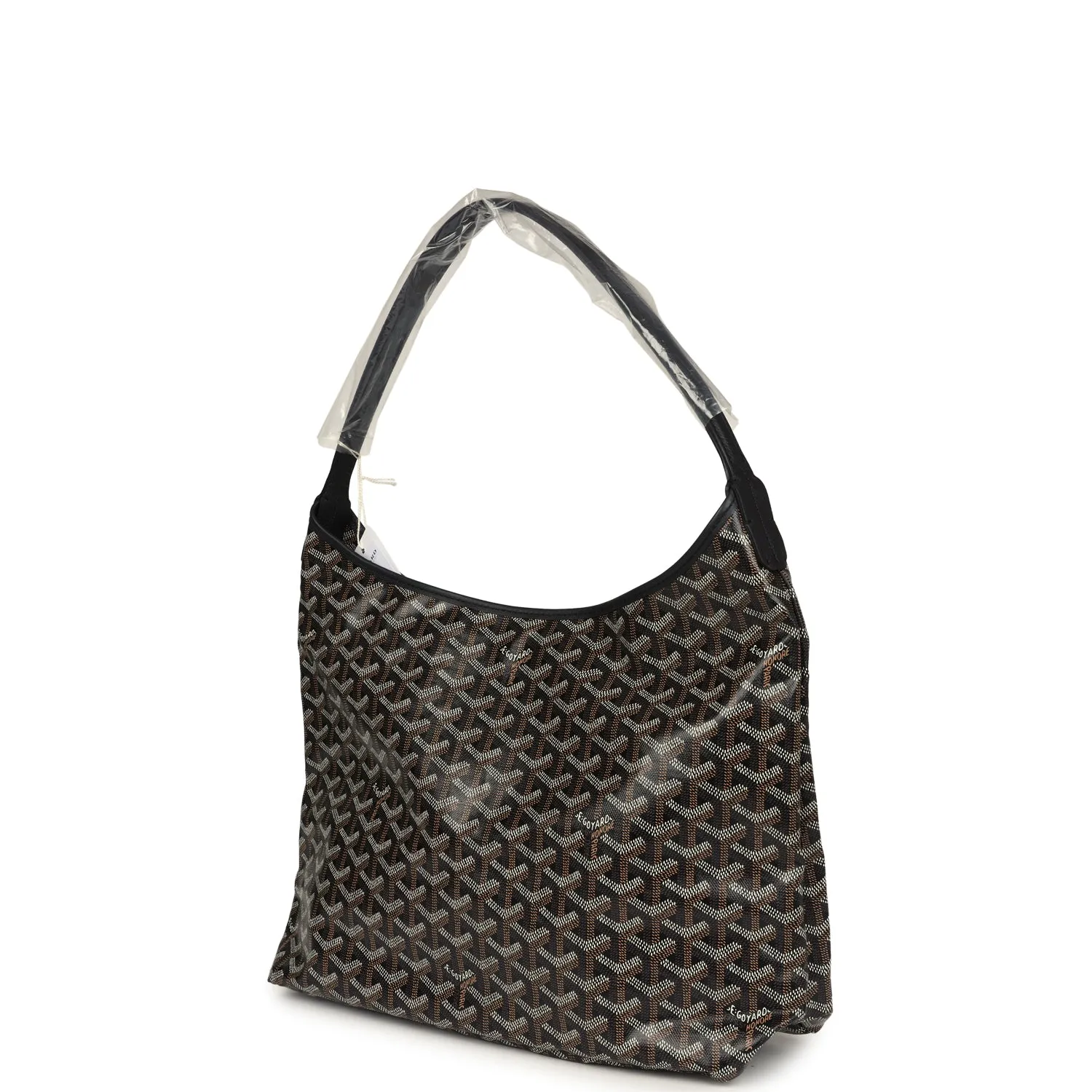 Goyard Goyardine Black Boheme Hobo Bag Palladium Hardware