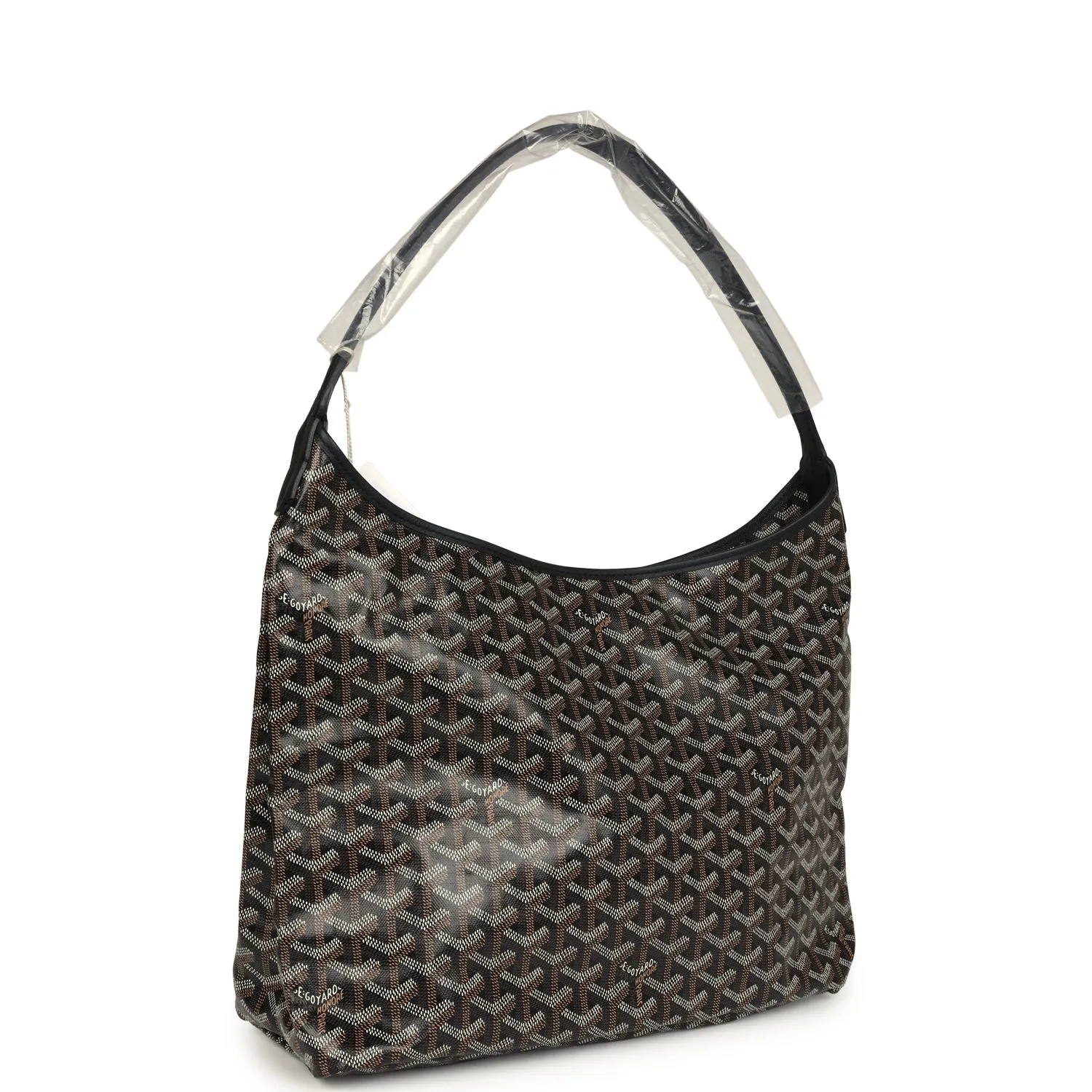 Goyard Goyardine Black Boheme Hobo Bag Palladium Hardware