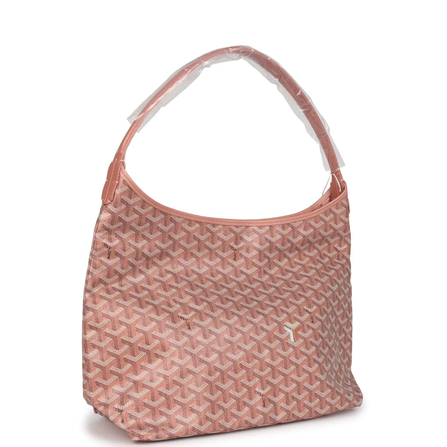 Goyard Goyardine Pearly Coral Boheme PM Hobo Bag Palladium Hardware