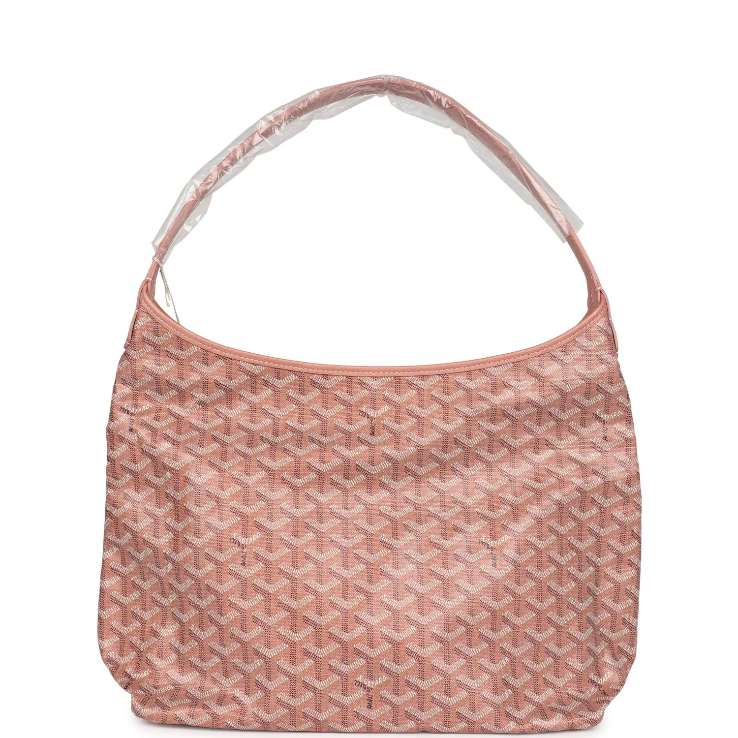 Goyard Goyardine Pearly Coral Boheme PM Hobo Bag Palladium Hardware