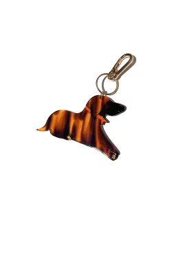 Hand-painted Dachshund Bag Charm   Keychain | Eco-Friendly