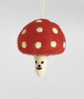 'Happy Mushroom' Felt Ornament