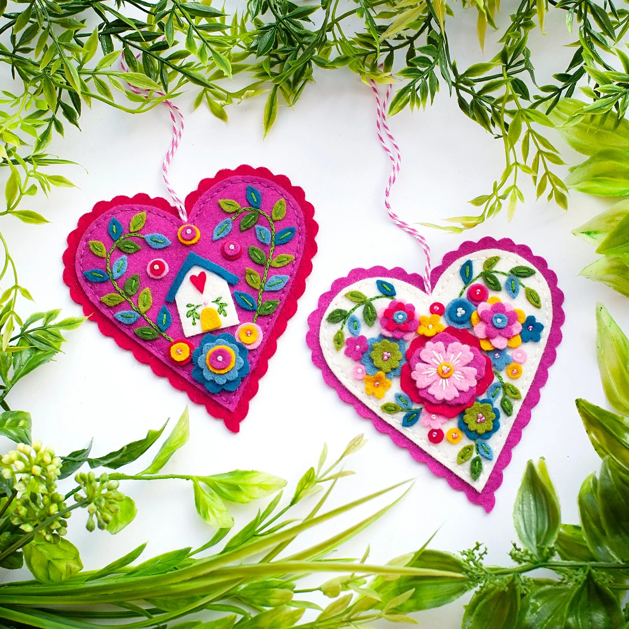 Heart And Home Wool Felt Ornament PDF Pattern