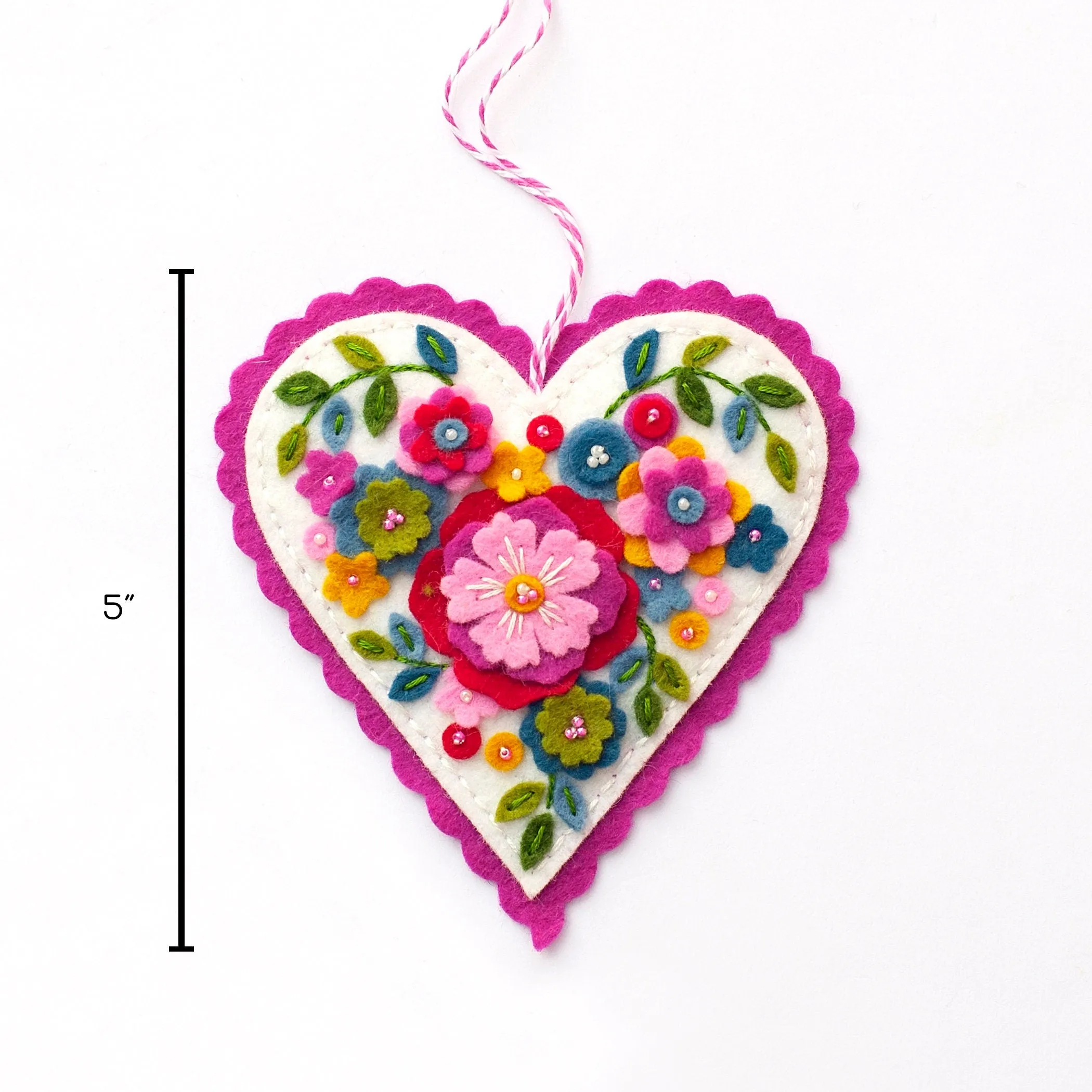 Heart And Home Wool Felt Ornament PDF Pattern