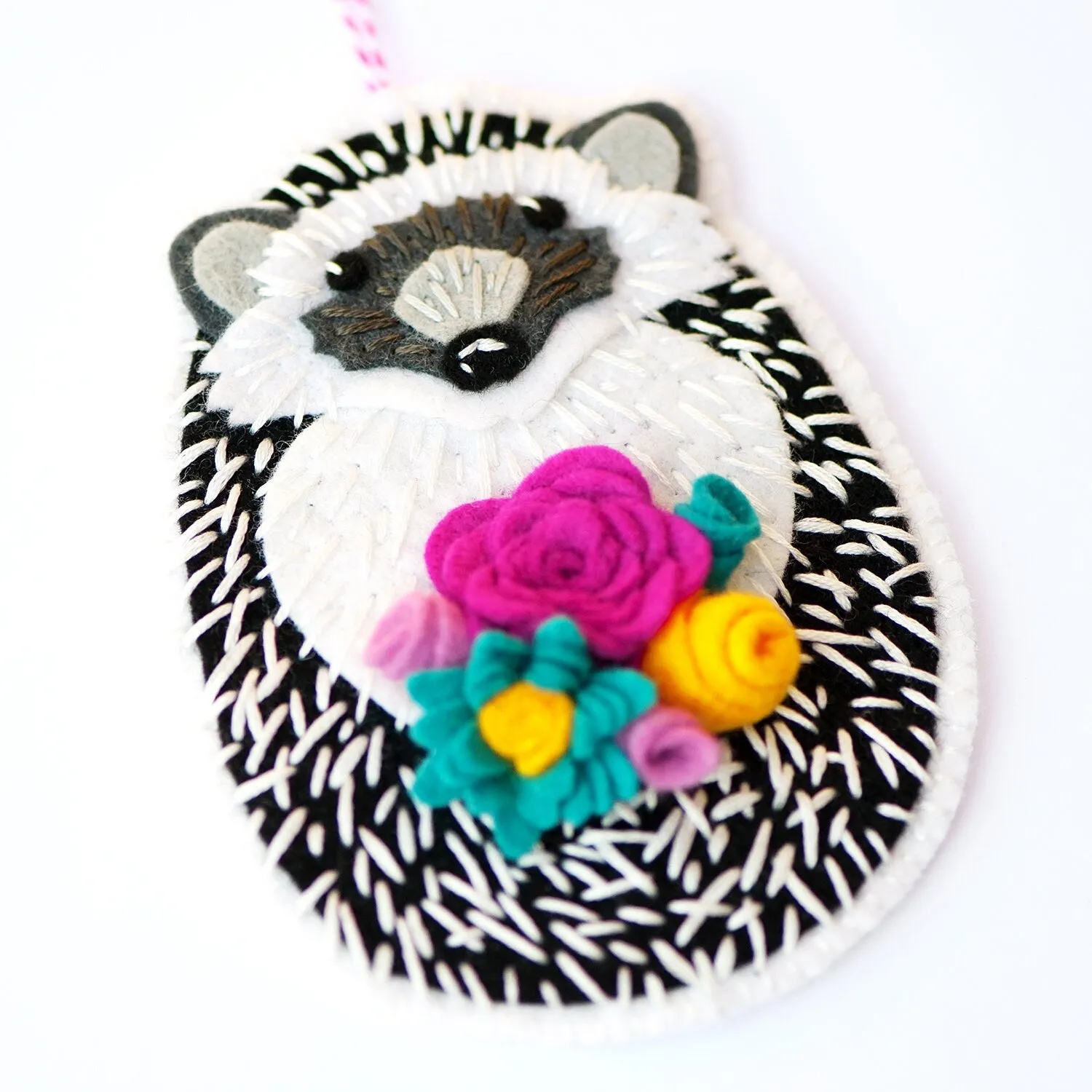 Hedgehog Wool Felt Ornament Supply Kit