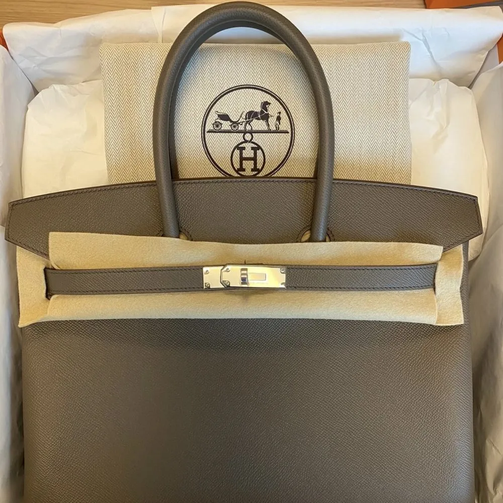 Hermès Birkin 35 Gris Etain Epsom Palladium Hardware PHW