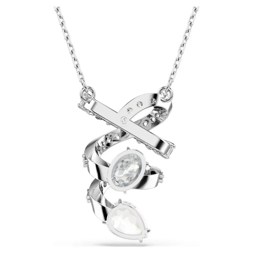 Hyperbola Rhodium Plated Mixed Cuts Pendant 5698547