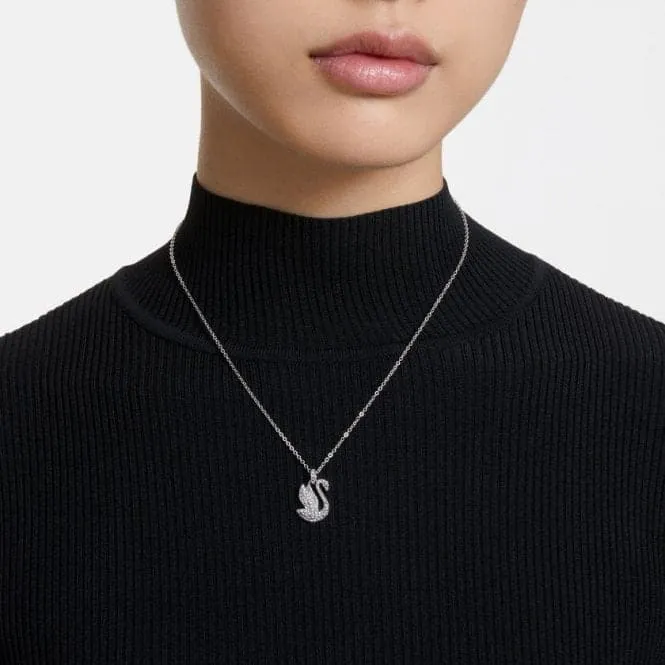 Iconic Swan Rhodium Plated White Swan Pendant 5647872