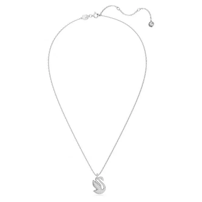 Iconic Swan Rhodium Plated White Swan Pendant 5647872