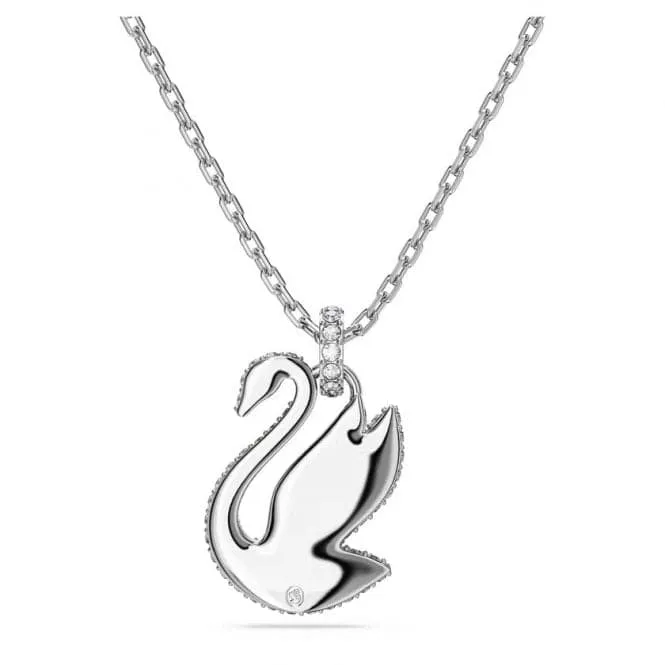 Iconic Swan Rhodium Plated White Swan Pendant 5647872