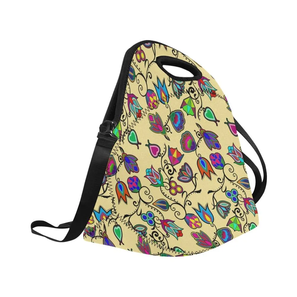 Indigenous Paisley Vanilla Neoprene Lunch Bag/Large