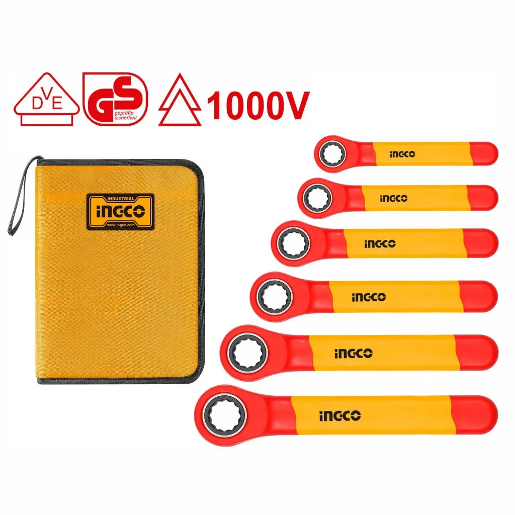 Ingco 6PCS insulated ratchet wrench set HKISPA0603