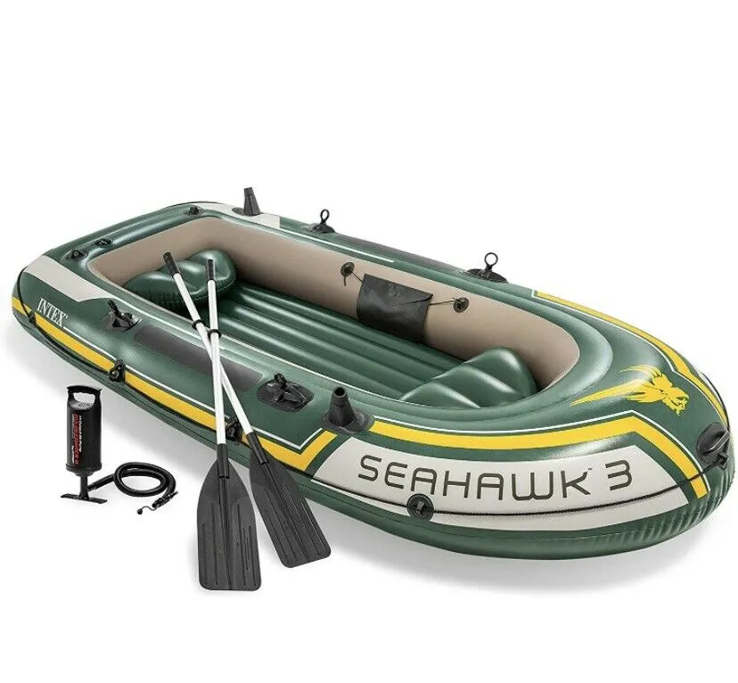 INTEX Seahawk 3 Person Inflatable Boat Fishing Boat Raft Set 68380NP AU