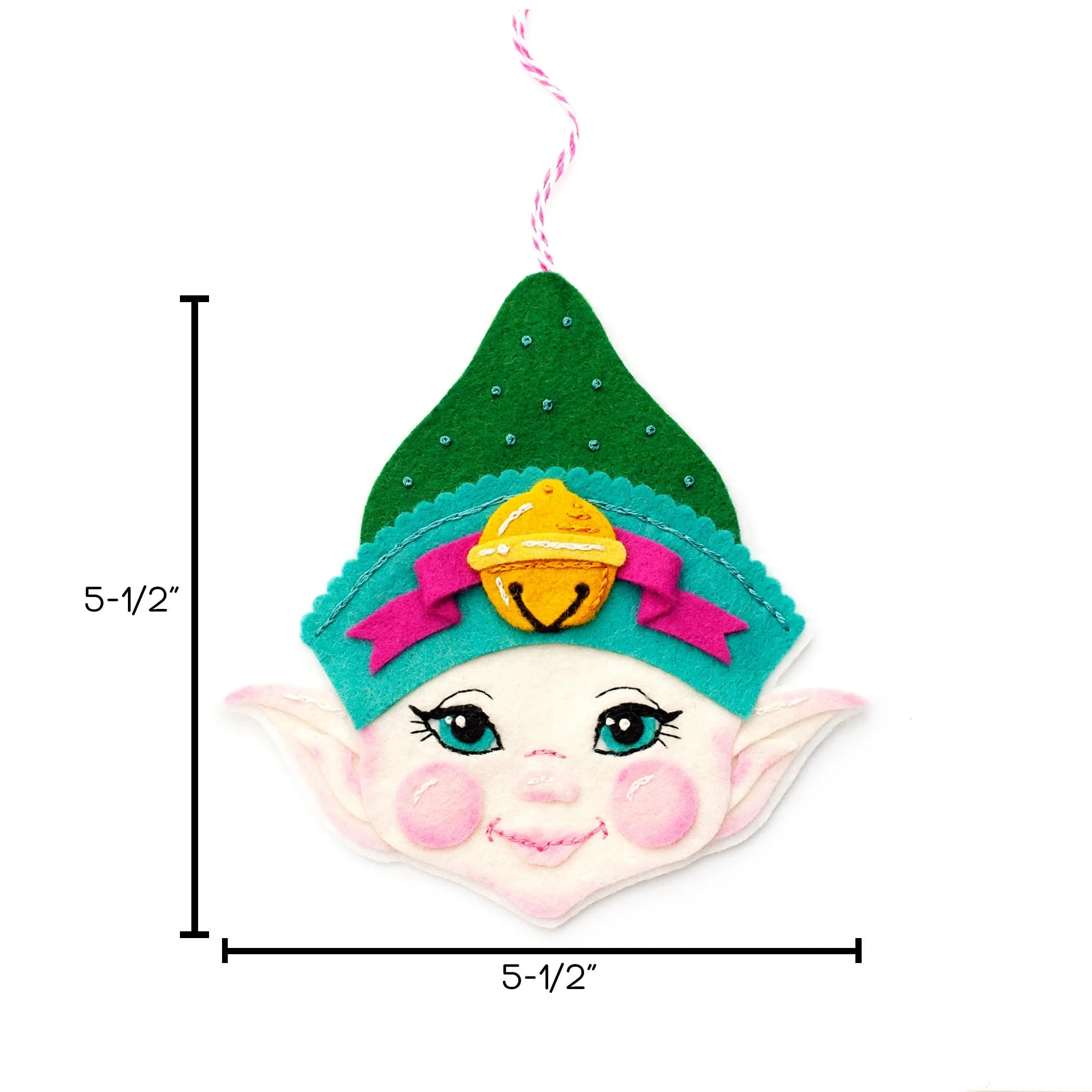 Jingle Elf Wool Felt Ornament PDF Pattern