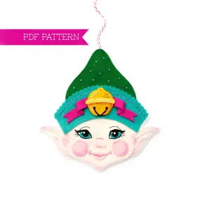 Jingle Elf Wool Felt Ornament PDF Pattern