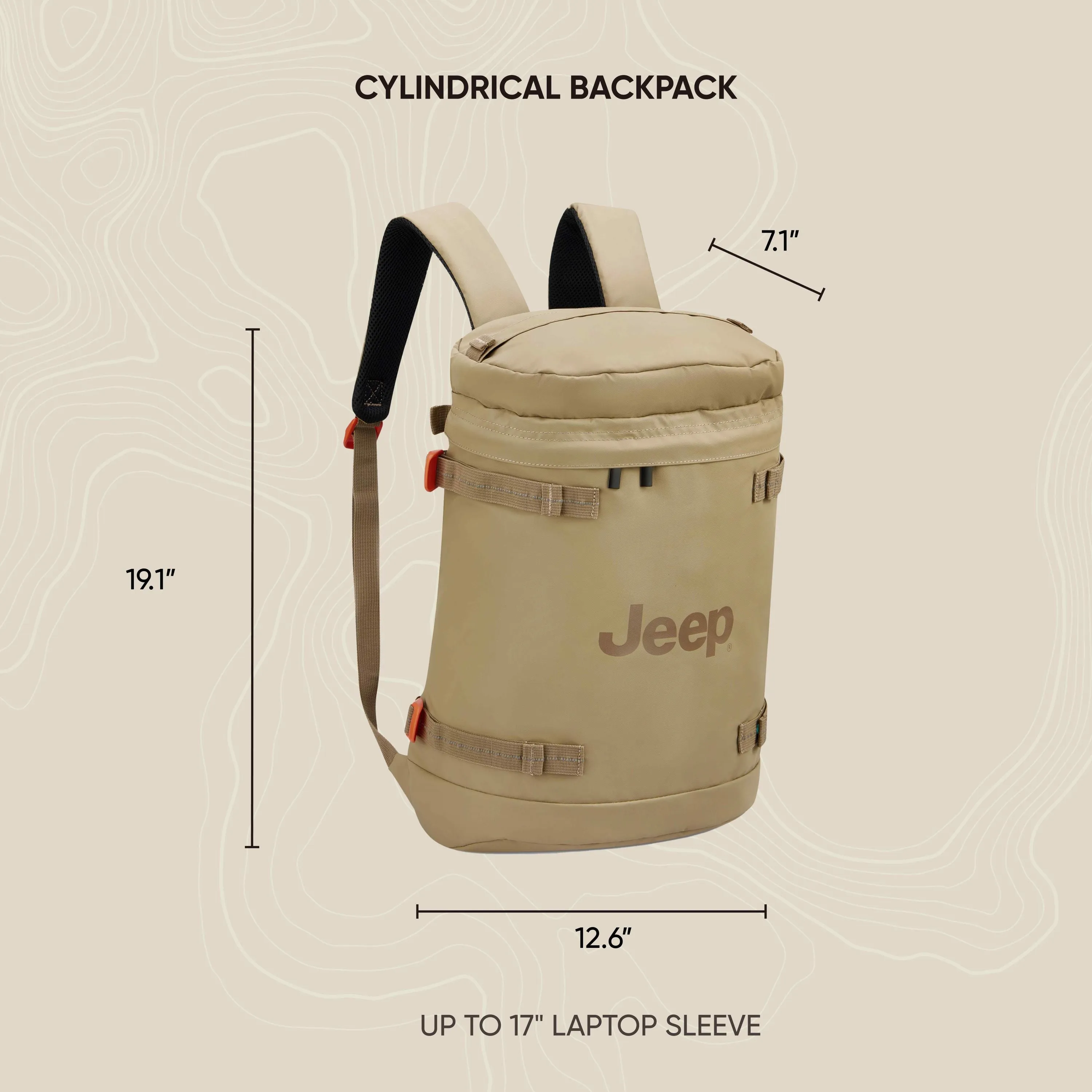 JS013C - Cylindrical Laptop Backpack