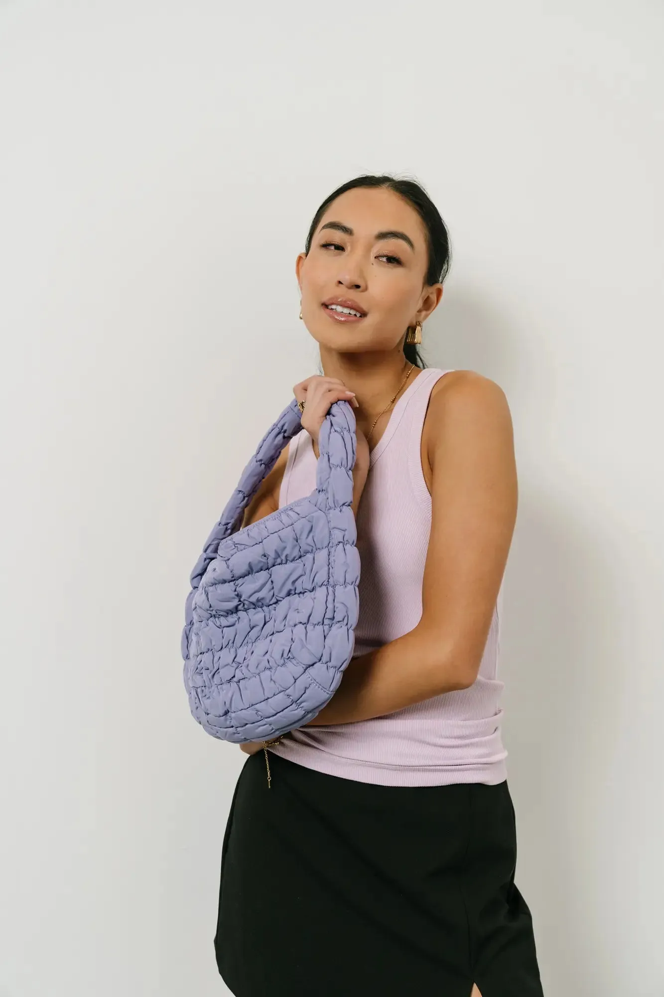 Julia Quilted Bag in Lavender