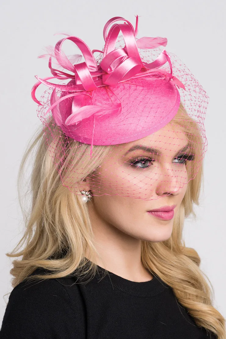 Juliet Felt Fascinator - Pink