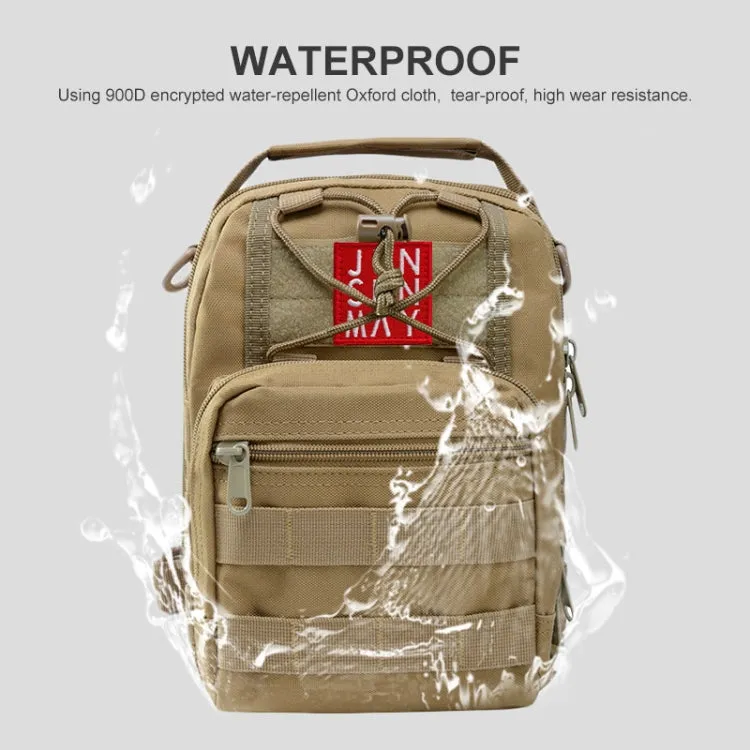 JUNSUNMAY J014 10L Waterproof Outdoor Sports Chest Pack Crossbody Bag(Khaki)