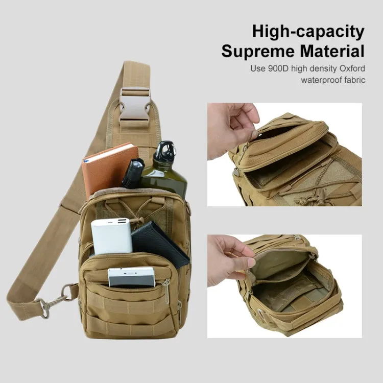 JUNSUNMAY J014 10L Waterproof Outdoor Sports Chest Pack Crossbody Bag(Khaki)