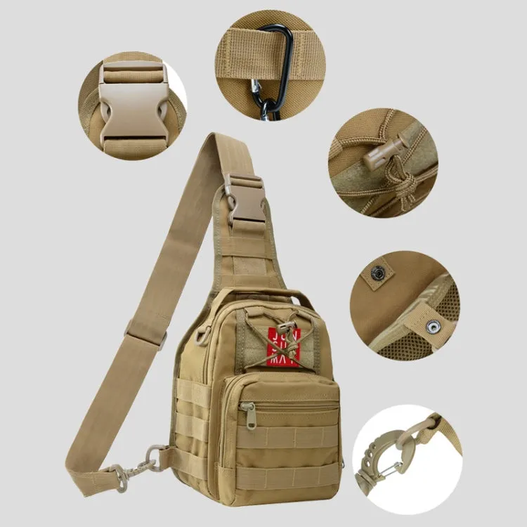 JUNSUNMAY J014 10L Waterproof Outdoor Sports Chest Pack Crossbody Bag(Khaki)