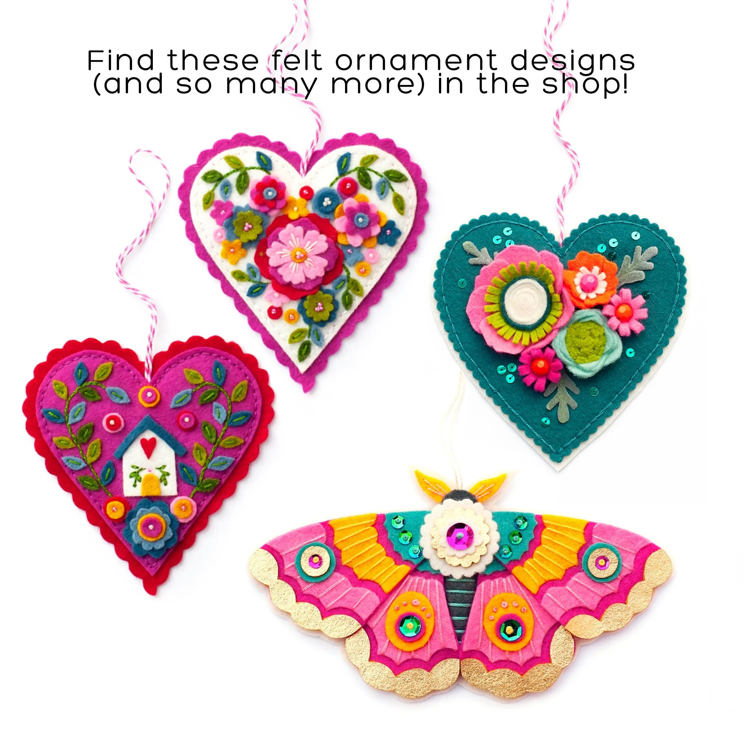 Key To Your Heart Wool Felt Ornament PDF Pattern