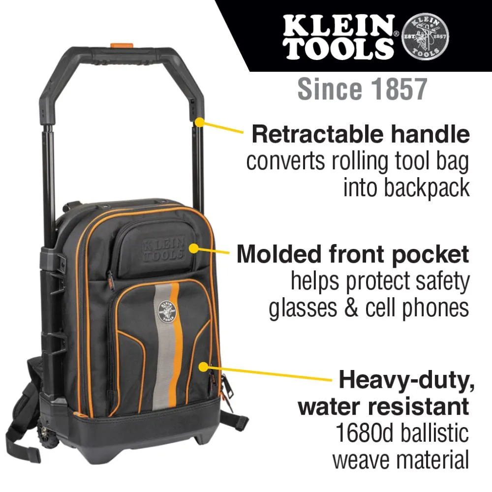 Klein Tools 55604 Rolling Tool Backpack